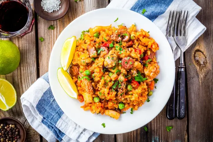 paella-with-seafood-and-chorizo-sausages